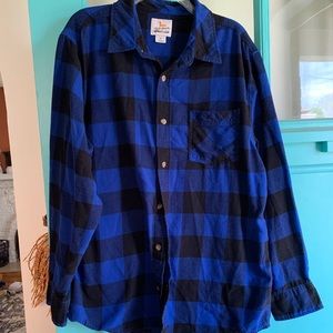 Field & Stream Blue Flannel Button Down Shirt XL